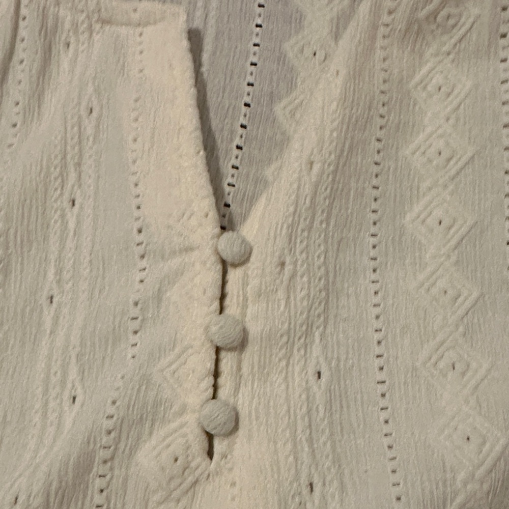 Frye Cream Patterned Blouse - Picture 5 of 7